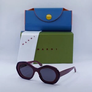 Marni ULAWUN VULCANO YAL Bordeaux/Smoke 54-20-145 Sunglasses New Authentic - Picture 1 of 6