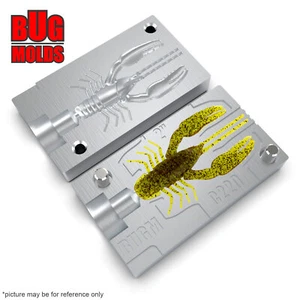 Bait DIY Fishing Mold Soft Plastic Baits Lure Plastisol Bass CrawfishTube - Picture 1 of 3
