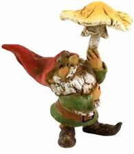Miniature Fairy Garden Gnome Holding Mushroom Umbrella - Buy 3 Save $5