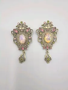 Sarah Coventry Contessa Faux Opal Strass Krone Brosche oder Anhänger Menge von zwei - Bild 1 von 7