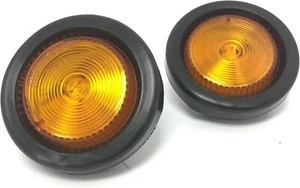 2" LED Round Amber Marker Light with Grommet for Trailer, Truck, RV – 2 Pack - Bild 1 von 3