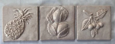 陶瓷墙板尺寸瓷砖套装 3 件 Saron Henderson 水果 6x6x1 每件 — 第 1/4 张图片