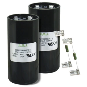 (2) PACK , 270-324 uF MFD HVAC Motor Start Capacitors 330 VAC VOLT w/ Resistors - Picture 1 of 5