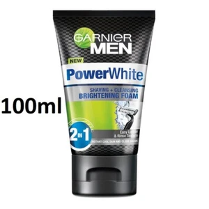 Garnier Men Power White Cleanser Whitening Shaving Foam 100ml - Picture 1 of 3