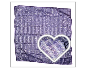 Givenchy Sciarpa rettangolare donna leggera in seta viola 22"" X 22 - Foto 1 di 5