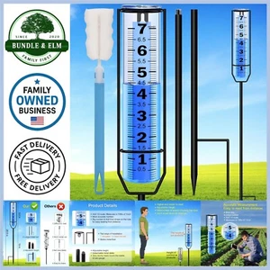 Outdoor Regenmesser 7 Zoll dicker Kunststoff höhenverstellbar wasserdicht klar Nu... - Bild 1 von 10