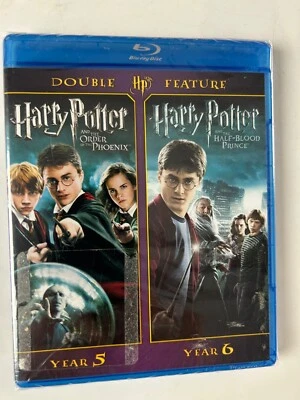 Harry Potter Blu-ray Years 5 Phoenix and 6 Half Prince Double Feature New Sealed - Image 1 of 4