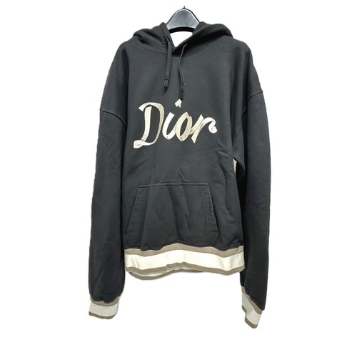 Dior 293J678A0531 Logo Ricamo Pullover Abbigliamento Parka Cotone Nero