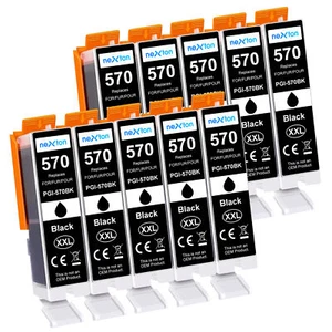 10x Druckerpatronen Black für CANON PGI570XL TS5051 TS5050 TS5000 mit Chip - Bild 1 von 5