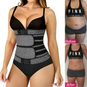 Fajas Neoprene Waist Trainer Weight Loss Women Sweat Body Shaper Gym Belt Girdle - Picture 1 of 14