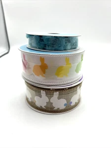Celebrate It Easter Polyester Wired Ribbon Set of 3 Different Designs & Sizes - Picture 1 of 8