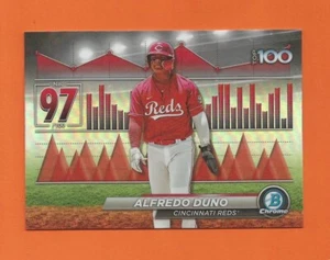 2024 BOWMAN CHROME SCOUT TOP 100 REFRACTOR ALFREDO DUNO #BTP-97 CINCINNATI REDS - Picture 1 of 2