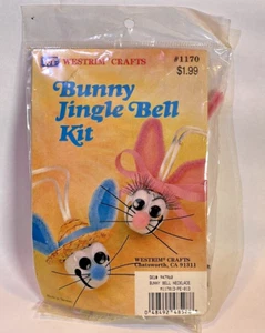 Jingle Bell Conejo de Pascua Kit Rosa De Colección Antiguo NUEVO Stock Sellado Para un Conejo - Imagen 1 de 10