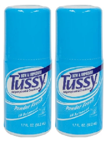 Desodorante antitranspirante Tussy Roll-On, pó fresco, 1,70 oz (pacote com 2) - Imagem 1 de 1