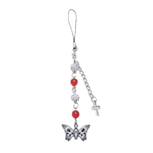 Fashion Butterfly Cross Pendant Y2K Phone Straps Bag Charm Keys Decoration Chain - Zdjęcie 1 z 8