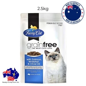 Fussy Cat Grain Free Adult Dry Cat Food Salmon Whitefish Olive Oil Kibbles 2.5kg - Picture 1 of 2