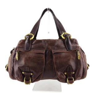 FRANCESCO BIASIA Boston bag Brown gold Women Authentic secondhand - Picture 1 of 9