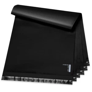 1000 10x13 Poly Mailers Envelopes Self Sealing Shipping Mailers Black POLYSELLS® - Picture 1 of 8