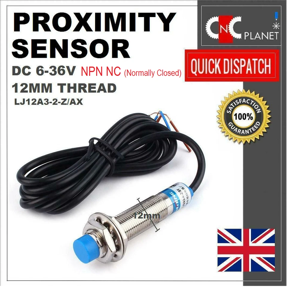 Inductive Proximity Sensor LJ12A3-2-Z/AX Metal Detecting NPN NC 3 Wire DC 6-36V  - Image 1 of 4