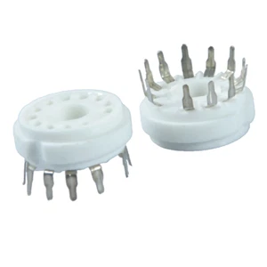 2pcs B12C Ceramic 12pin Tube Socket PCB Mount 8AC9 8CB11 6GE5 For Tube Amplifier - Picture 1 of 3