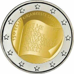 2 EURO münze ESTLAND Estland 2022 Münze 150 Jahre Estnische Literaturgesellschaft - Bild 1 von 1