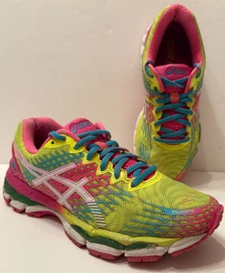 Asics Gel-Nimbus 22 Laufschuhe – T557Q – neon/pink/türkis – Damengröße 7,5 sehr guter Zustand - Bild 1 von 11