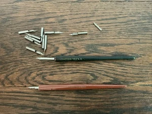 Vintage Dip Pens And Nibs; Esterbrook, Hunt’s Crow Quill With Hunt Nibs; 0620 - Picture 1 of 7