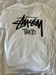 Stussy Tokyo White Long Sleeve T-Shirt Size S - Picture 1 of 2