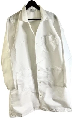 MEDLINE Full Length Women's Medical Lab Coat Jacket Pockets Size 14E White NWT - Image 1 of 4
