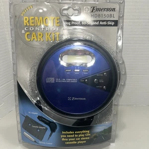 Neu Emerson HD8150BL tragbarer CD Player Discman CD-R/RW Fernbedienung Adapter Kopfhörer - Bild 1 von 4