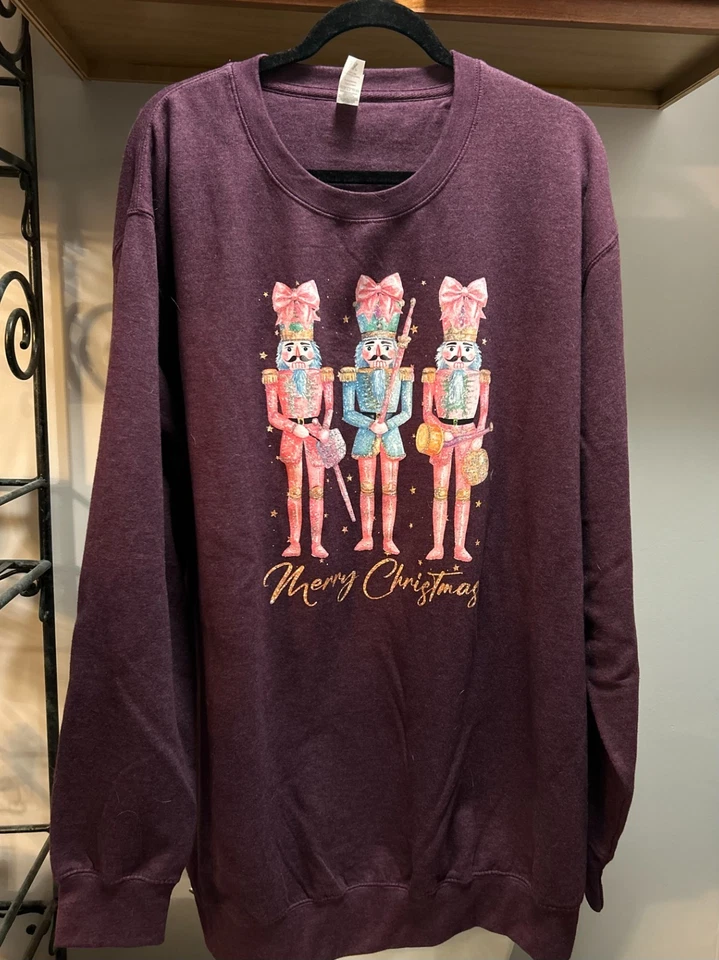 Sudadera Navidad Cascanueces Ciruela Talla 3X de Love n Faith Foto 1 de 1