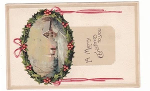 Merry Christmas antique embossed postcard / made in Germany - Bild 1 von 2