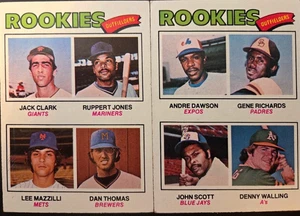 1977 Topps 2- Rookie Outfielders 473 and 488 Jack Clark & Andre Dawson +Others - Picture 1 of 11