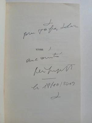 Pierre GUYOTAT - Vivre - EO Envoi Signé Autographe 1984 TBE - Photo 1/4