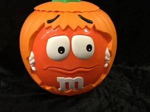 Bonbonnière en plastique citrouille orange Halloween plat bol seau COLLECTION M&M’s - Photo 1/10
