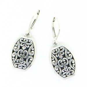 Pendientes de filigrana Indiri de plata de ley de Bali - Imagen 1 de 1