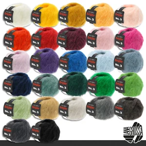 Lana Grossa 5 x 25 g Brigitte Nº 3 hilos de lana mohair tejer ganchillo 27 colores - Imagen 1 de 55