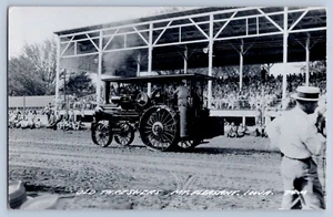 Mt Pleasant Iowa Threshers Carried By Steam Engine Real Photo Postcard RPPC 1962 - Picture 1 of 3