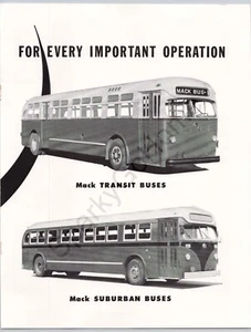 MACK Truck Bus History Imágenes de 6 páginas Artículo histórico y anuncio impreso 1957 - Imagen 1 de 6
