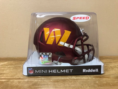 Washington Commanders Riddell 2022 Mini Speed Football Helmet NEW IN BOX Cover