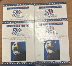 Official U.S. Mint 50 State quarters 100 Hole Collector's Folder 4 Books - Picture 1 of 5