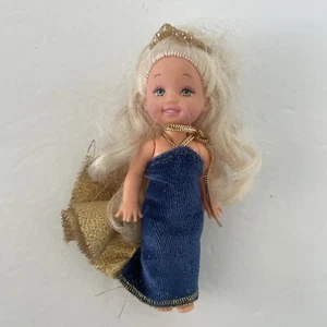 Barbie Kelly mit blauem und Kleid Abendkleid und Diadem Krone - Bild 1 von 2