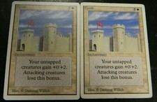 Vintage MTG Unlimited Castle x2 White Uncommon Card LP - Excellent Condition