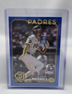 2024 Topps Chrome Jackson Merrill #207 Blue Foil 71/75 - Imagen 1 de 6