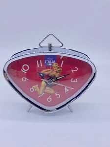That’s Italia Table Clock Red Pinup - Picture 1 of 4