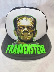 Horror Halloween Frankenstein Horror Trucker Mütze Snapback verstellbar weißer Einsatz - Bild 1 von 4