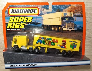 *FREE SHIP* Super Mario 64 Tractor Trailer 1997 Matchbox Super Rigs Nintendo - Picture 1 of 6