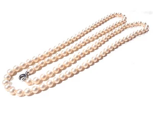 Bijou collier intemporel collier sautoir perles fantaisies roses necklace - Imagen 1 de 2