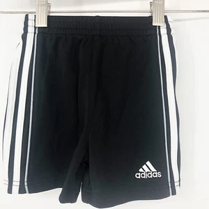 Adidas Size 12 Months Boys Kids Black Sports Adidas Striped Comfy Gym Shorts - Picture 1 of 4
