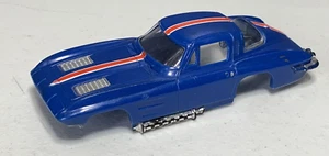 VTG 1960's Ideal Chevrolet Stingray Slot Car Shell Only Blue Red Stripe 4141-8 - Picture 1 of 9
